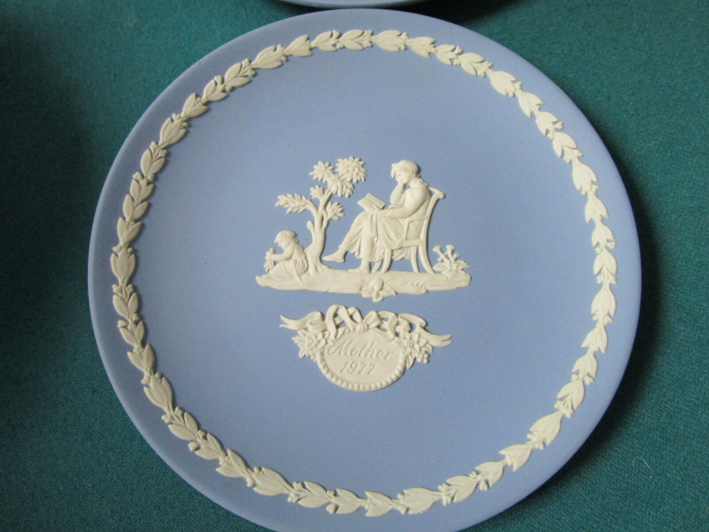 WEDGWOOD BLUE ENGLAND JASPERWARE MOTHERS DAY PLATES 1977/1978/79