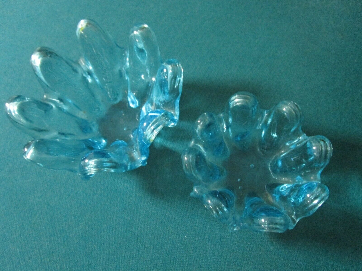 HAND BLOWN 3 ACQUA BOWLS  free form