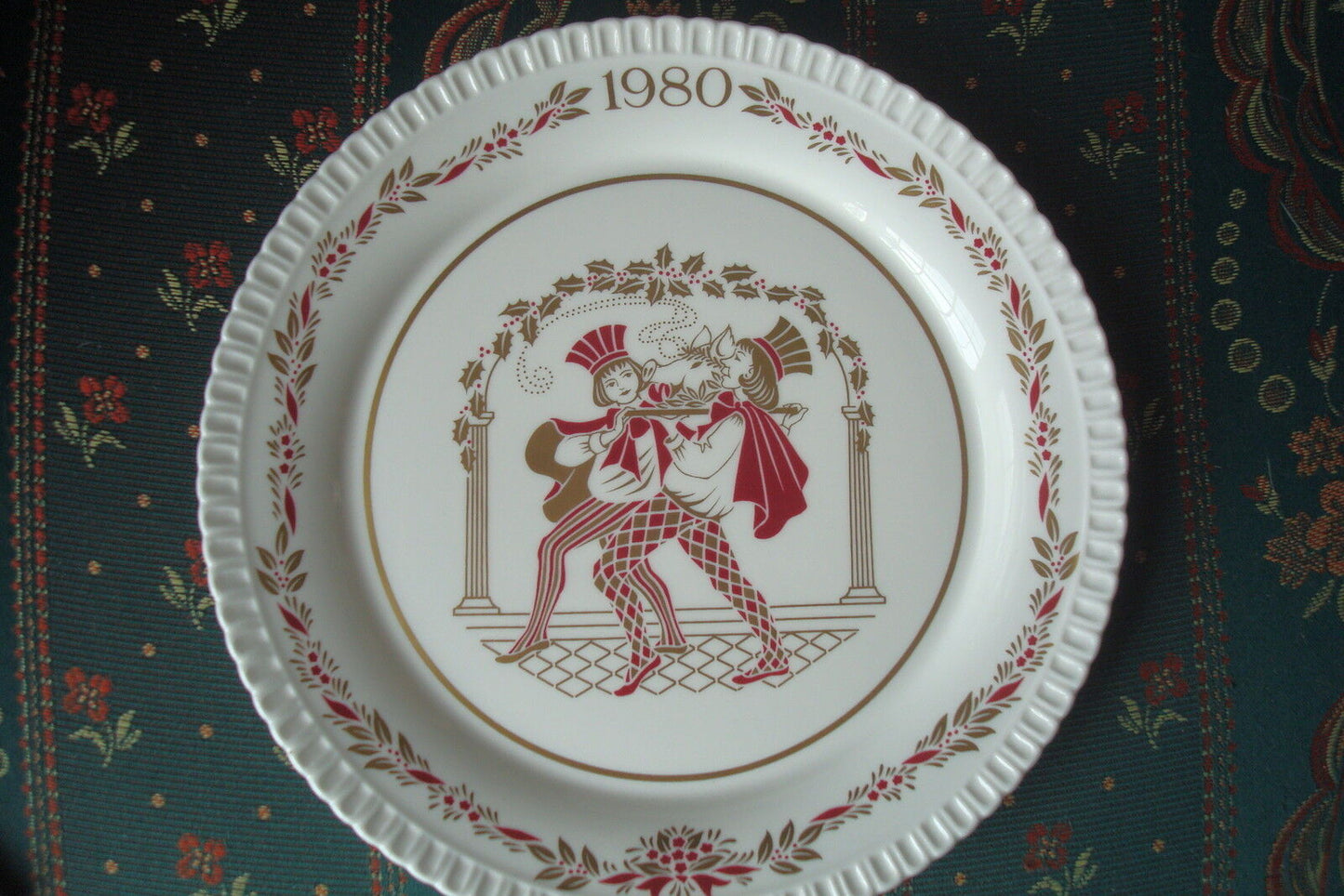 1980 Christmas Plate Spode  England  NIB, 11th issue, with certs, 8"[am8]