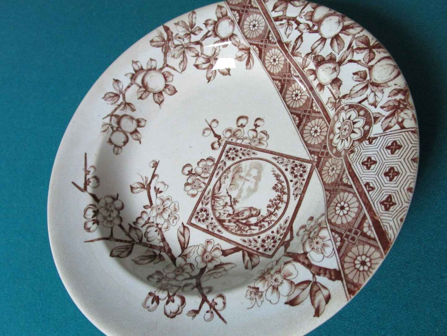 1885-90 Ridgways Pottery _Stoke On Trent /England 6 SOUP PLATES 9 1/2" "DADO"