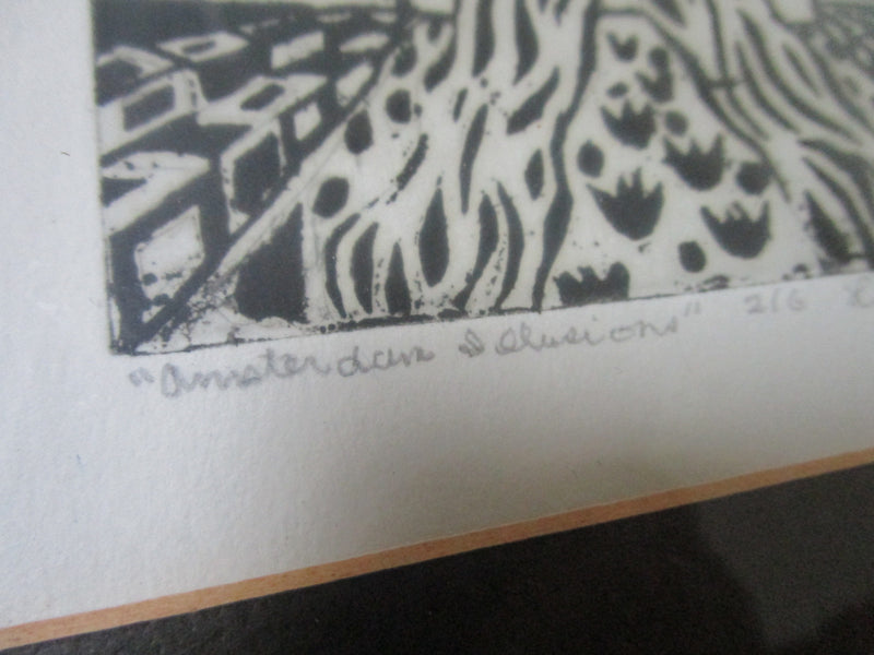 "AMSTERDHAM & ILUSIONS" LITHOGRAPH BY LINDA STANTON PENCIL SIGNED