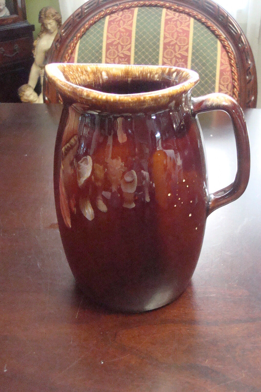 1960's Vintage Brown Drip HULL 2 Pitcher JUGS Oven Proof *