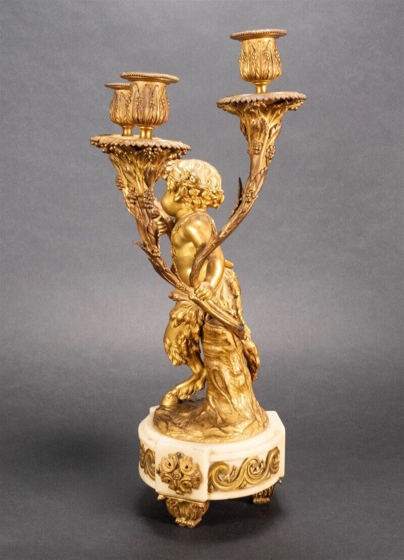 19th c. after Clodion Dore Bronze Candelabra from the estate of Larry Flynt