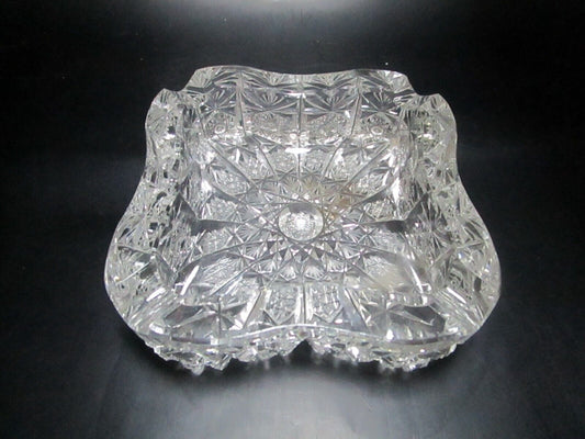 AMERICAN BRILLIANT CRYSTAL ASHTRAY 4 1/2"