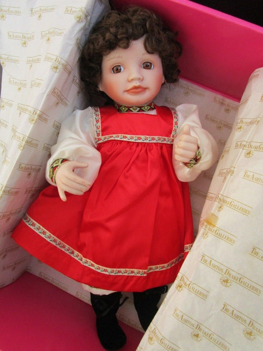 1980S 15” Natasha Porcelain doll by Kathy Barry Hippensteel, Knowles