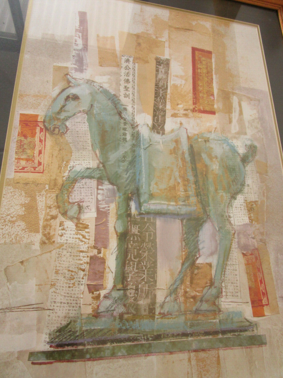 Horse Tang I - Ii -By Jerry Sic Mix Media Chinese Calligraphy Lithograph- Pick1