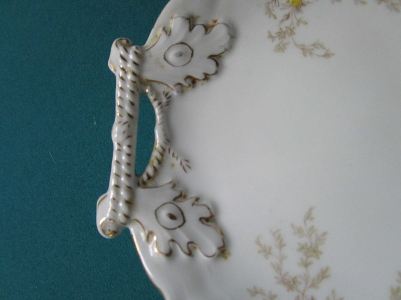 CARLSBAD AUSTRIA ANTIQUE TEAPOT TRAY AND CREAMER 3 PCS 1800s original