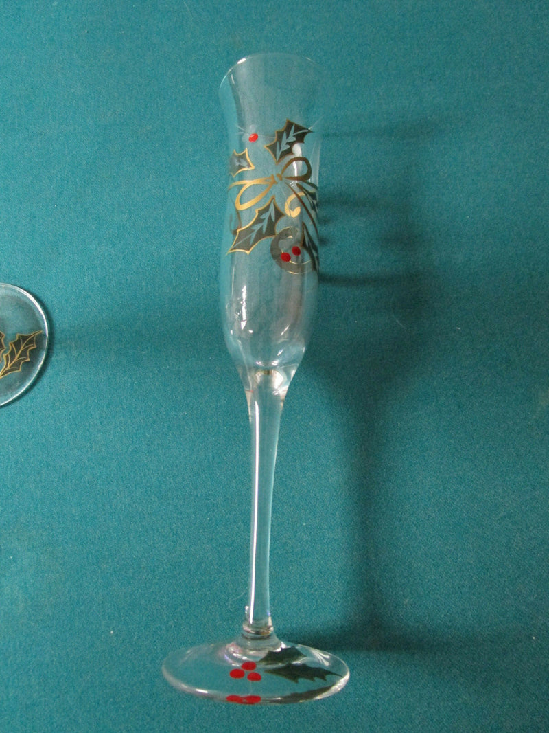 Lenox Crystal Glassware Holiday Spirit Christmas Flutes  Compotes Pick One