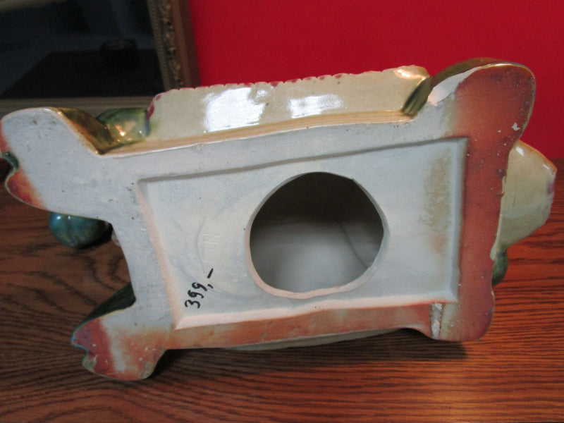 CHINESE TERRACOTA CERAMIC GLOSSY HORSE SCULPTURE FIGURINE DECORATED 14X18 X 10