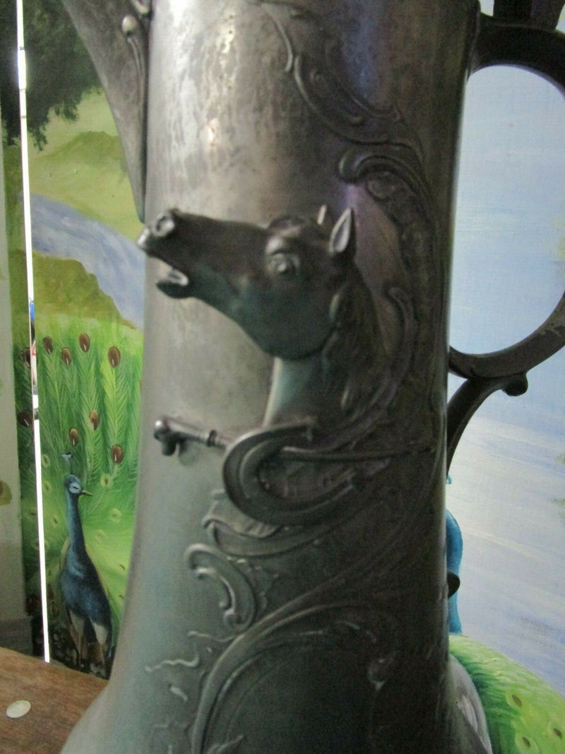 KAYSERZINN PEWTER BOAR HORSE STAG TANKARD AND CUPS - TRAY-CUPS W/ INSERT PICK1