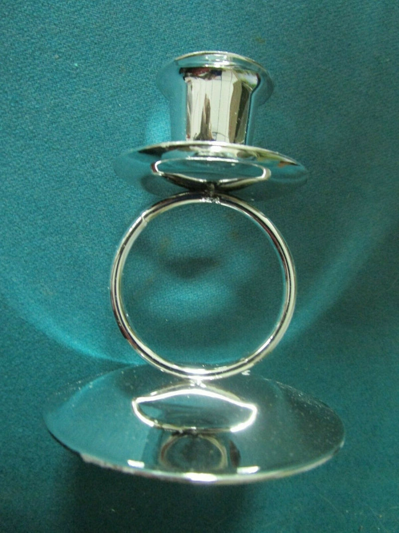 Metal Glow Set Of 3 Ring Candle Holders Silverplate New 3 Pcs ^^^