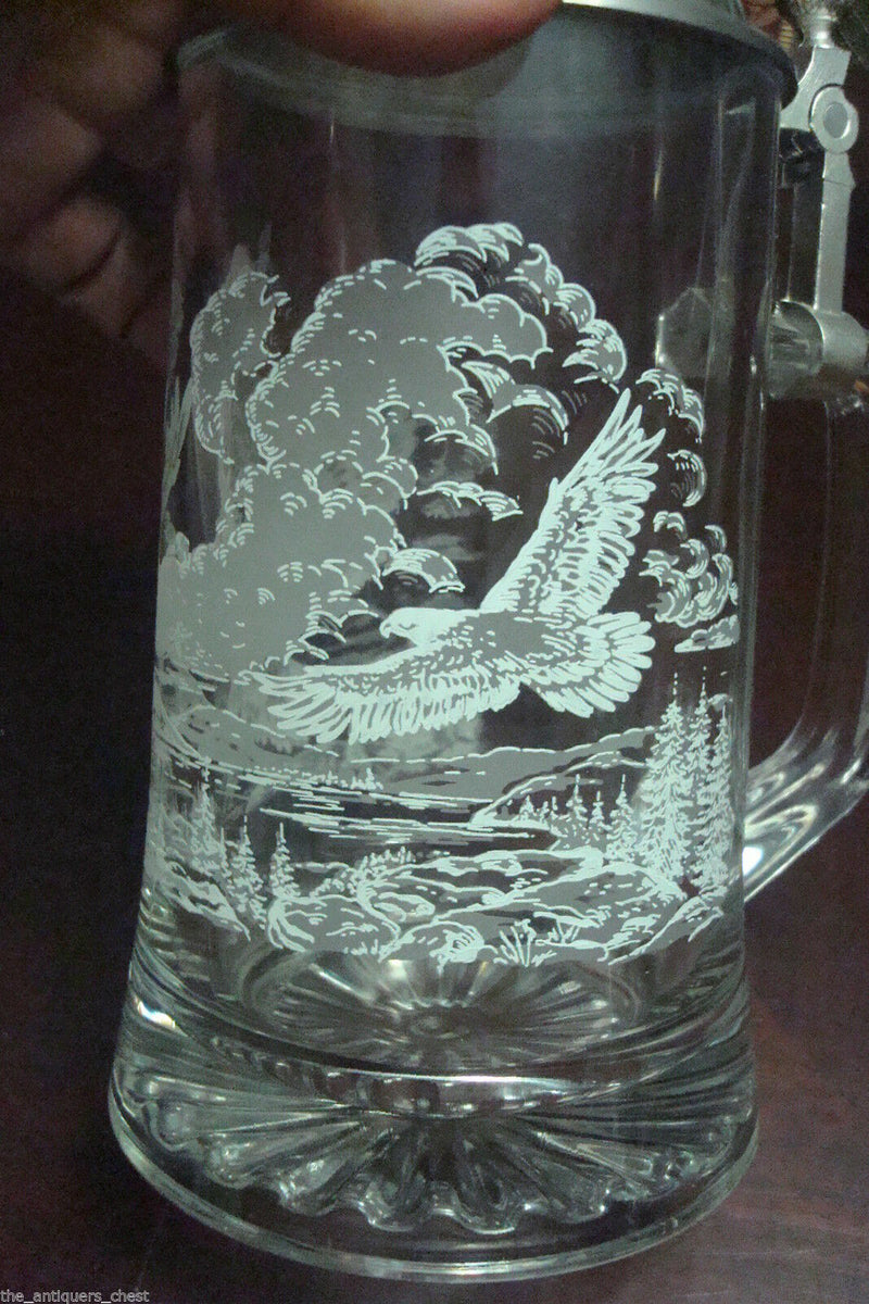 German Beer Stein Alwe Bald Eagle Head, Domex, Worker In Field, Bubbles Pick 1