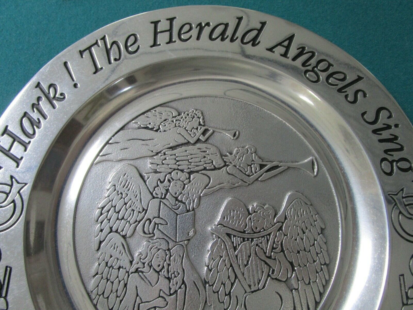 Wilton Pewter Christmas Plate 1994 Hark! The Herald Angels Sing NIB