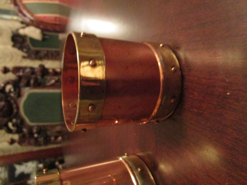 BRASS AND COPPER THREE CONTAINERS NO COVER, MADE IN INDIA ORIGINAL