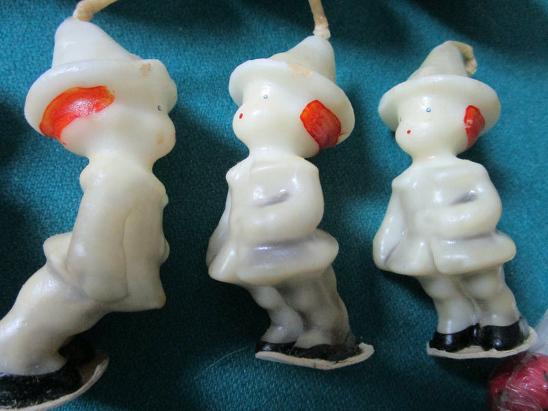 Vintage Candles Tavern Novelty Candles  Puritan Boys And Girls, Santa^^