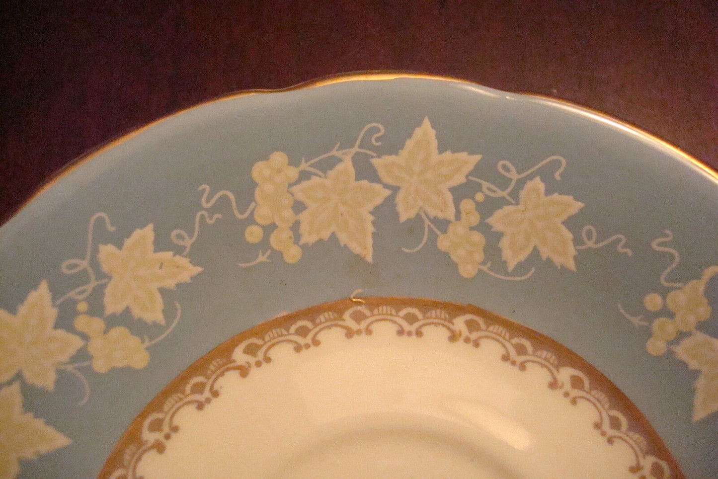 WILLIAM HUDSON-SUTHERLAND Staffordshire UK-c1940s Trio cup.saucer/cake plate ^^^