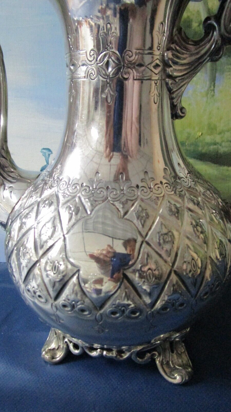 SILVERPLATE COVERED DISH  SQUARE /JAMES DIXON & SONS SHEFFIELD COFFEE POT PICK1