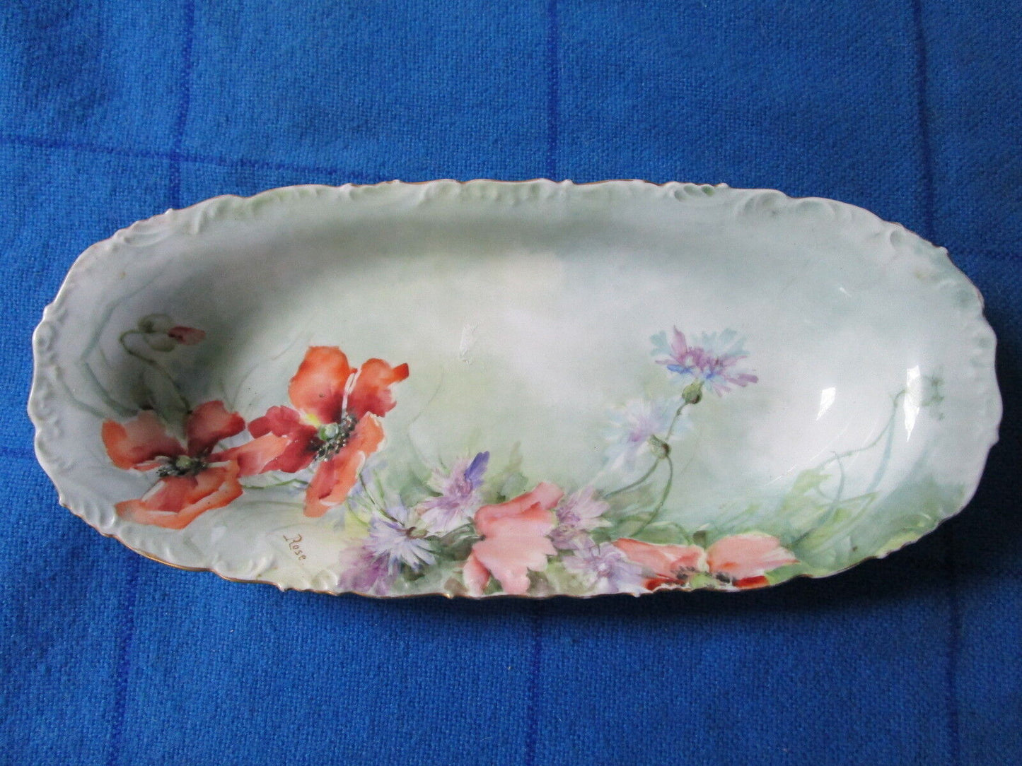 TRESSEMAN & VOGT - T&V -  Limoges, France hand painted vanity tray [#26bowls]