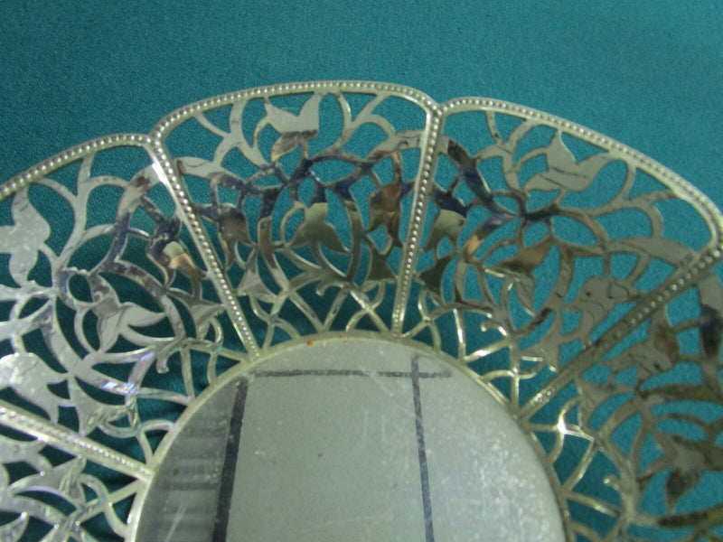 Eperass Germany Silverplate Bowl Laced And Reticulated Borders