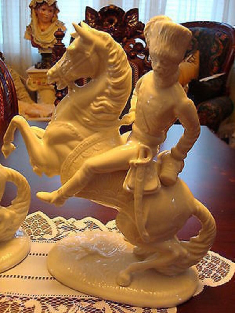 Dresden Military Figurines on horseback