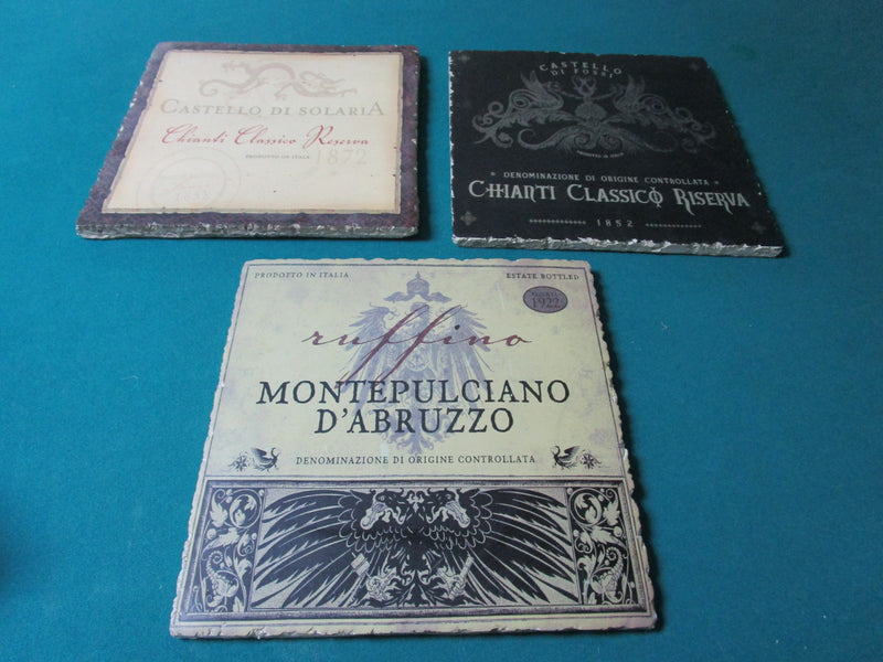 Wine Advertising Chalware Tiles 12 X 12 " Wall Decor