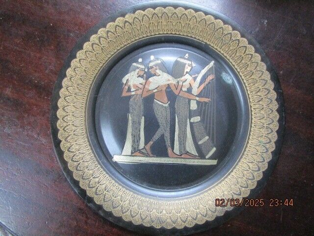 TIN COLLECTOR EGYPT PLATE 6.75" ^^