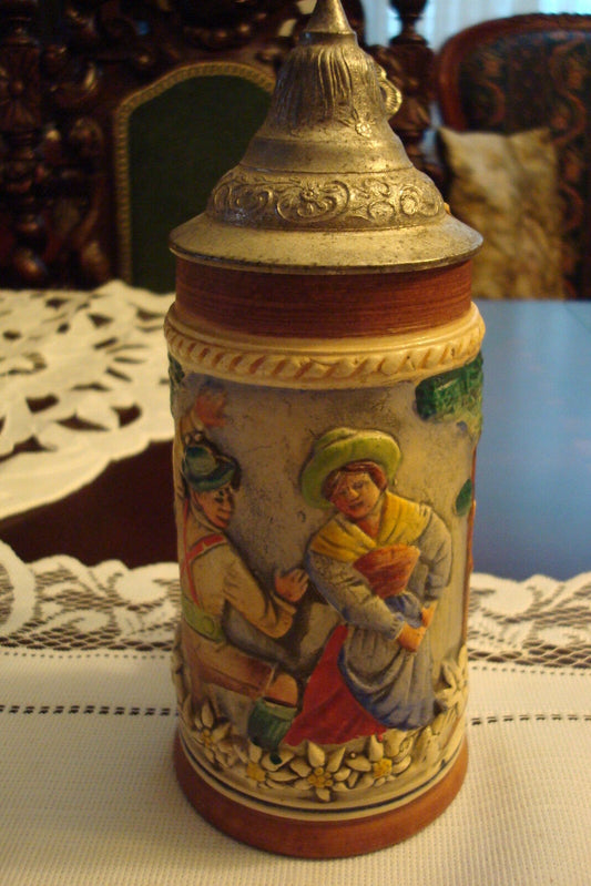 SIMON PETER GILLES POST WAR Stein made in Germany, vintage, 7" ORIGINAL