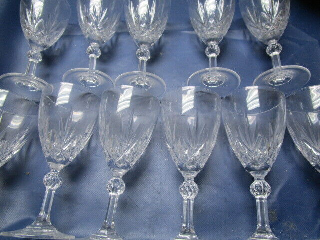BOHEMIAN CRYSTAL CUT BALL STEM WINE WATER CHAMPAGNE GLASSES GLASSWARE PICK one