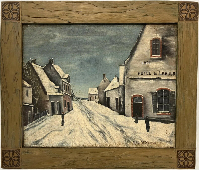 Peter Hansen ( Denmark ) Impressionist Landscape original Oil on Canvas Painting