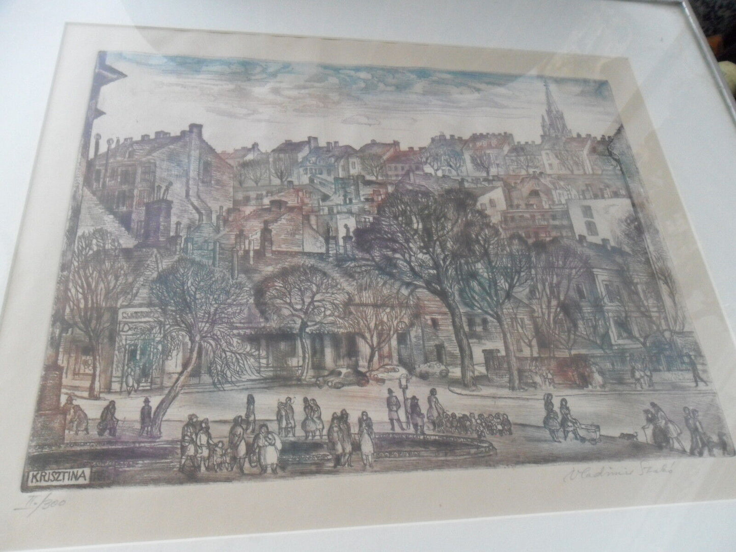 Vladimir Szabo-KRISZTINA- etching in colors,  signed and numbered II/300