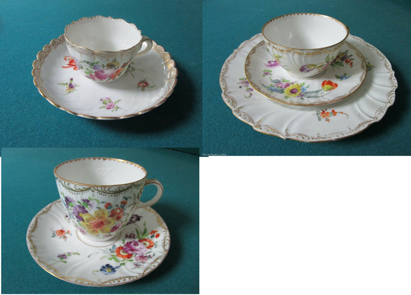 Dresden Germany Coffee Cup And Saucer, Trio Floral Pick One ^^