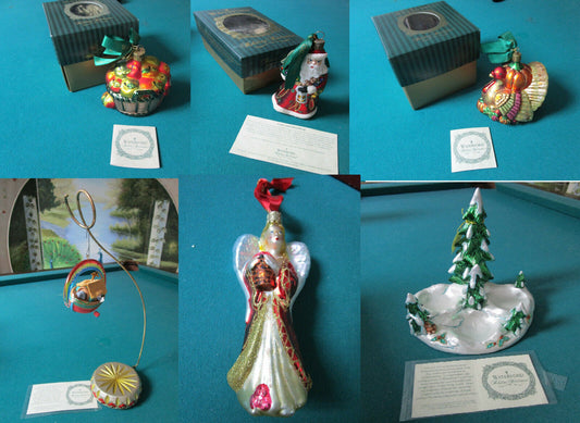 WATERFORD CHRISTMAS SNOWY VILLAGE HOLIDAY ORNAMENTS TURKEY SANTA HOLDER ^^