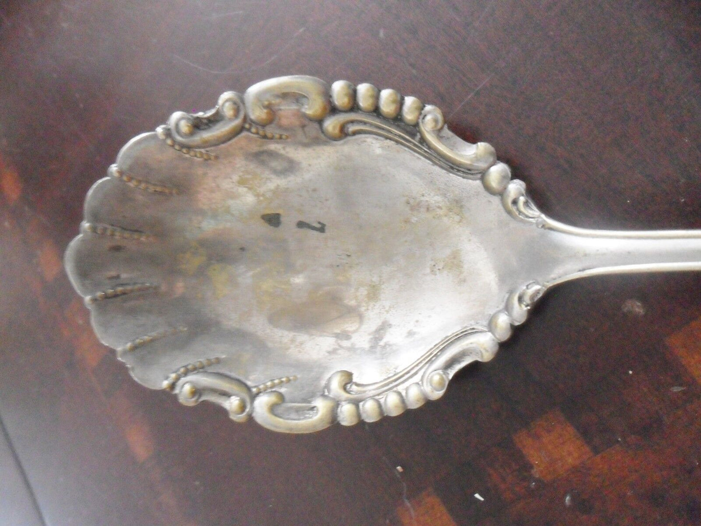 3 spoon servers SIMEON & ROGERS, ROGERS and SILVER CO, 8 1/2"