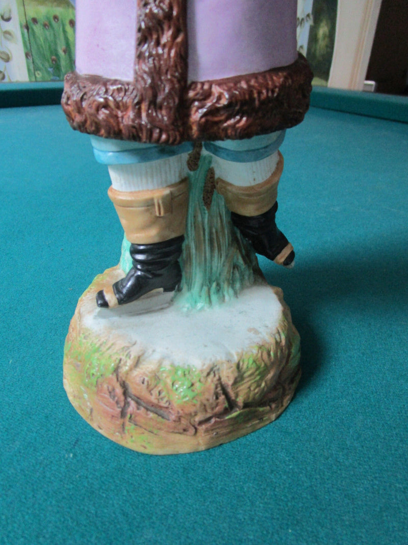 ANTIQUE GERMAN BISQUE SKATER GIRL FIGURINE 13" ORIGINAL