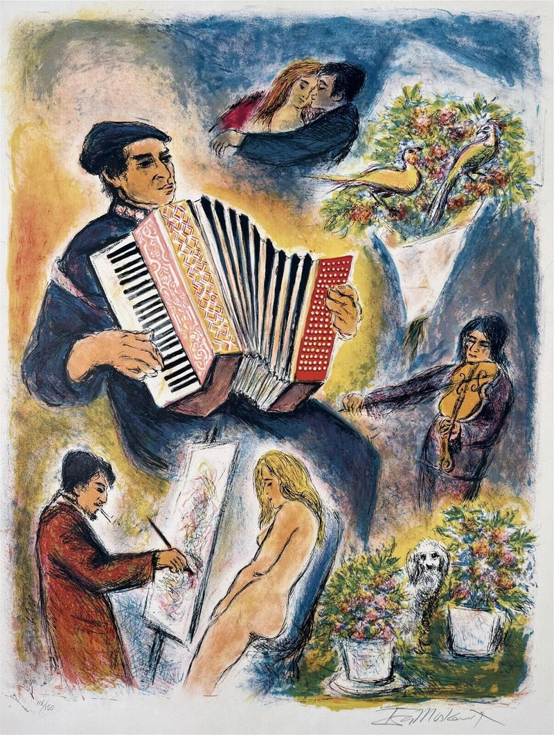 IRA MOSKOWITZ LITHOGRAPH UNFRAMED PENCIL SIGNED PICK1