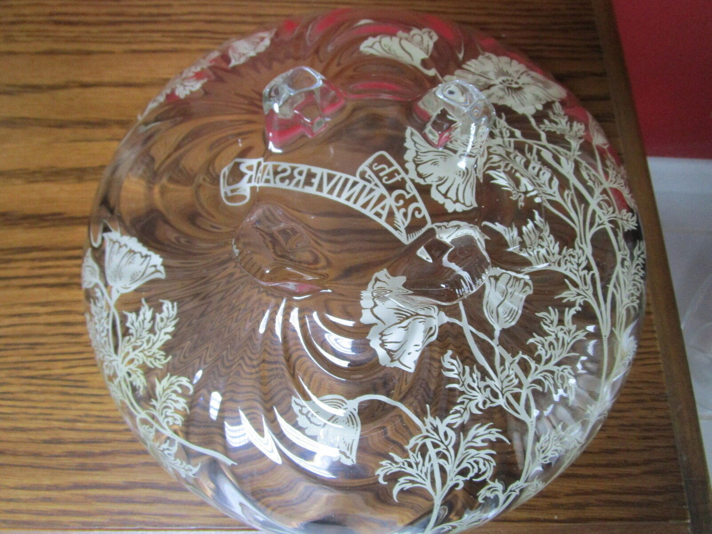 25th Anniversary footed bowl centerpiece silver overlay, 3 x 11" ORIGINAL