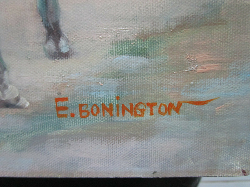 OIL PAINTING BY E. BONINGTON IMPRESSIONIST STYLE ON CANVAS