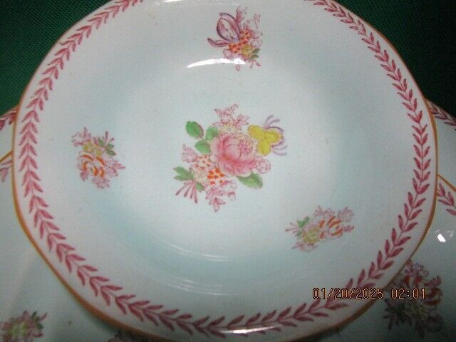 Antique Adams England Calyx Ware DINNER SET Tea  Cups & Saucer ^^