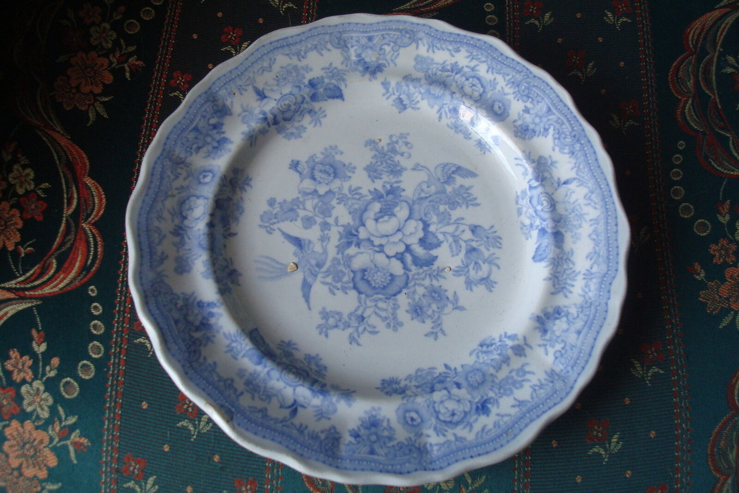 Brough & Blackhurst 1880s "Asian Pheasants" pattern china dinner plate[4mulber]