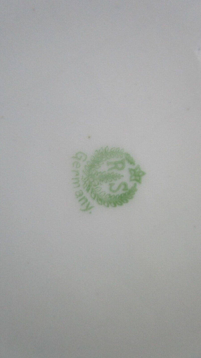 RS Prussia Floral Curio Collector Plate Antique 7 1/2" ^^