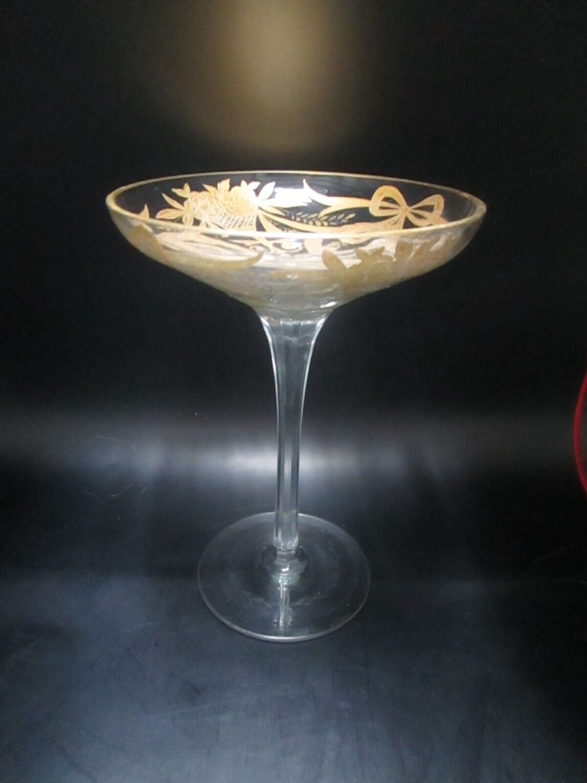 MOSER crystal glass compote 7"