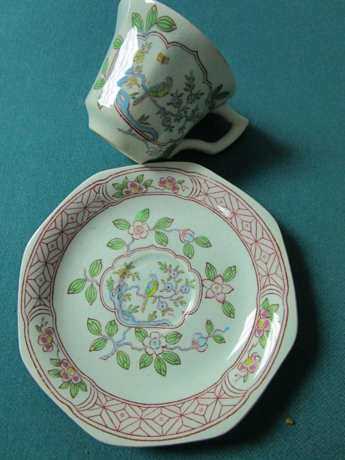 Antique Adams England Calyx Ware Tea And Coffee Cups And Saucer [86c] Pick 1