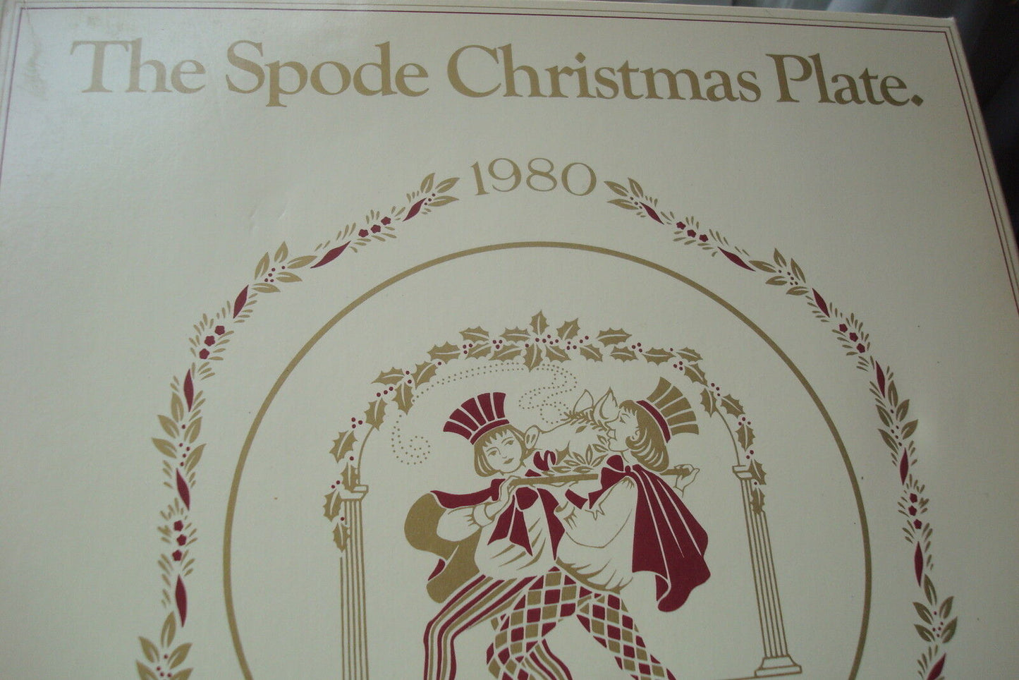 1980 Christmas Plate Spode  England  NIB, 11th issue, with certs, 8"[am8]