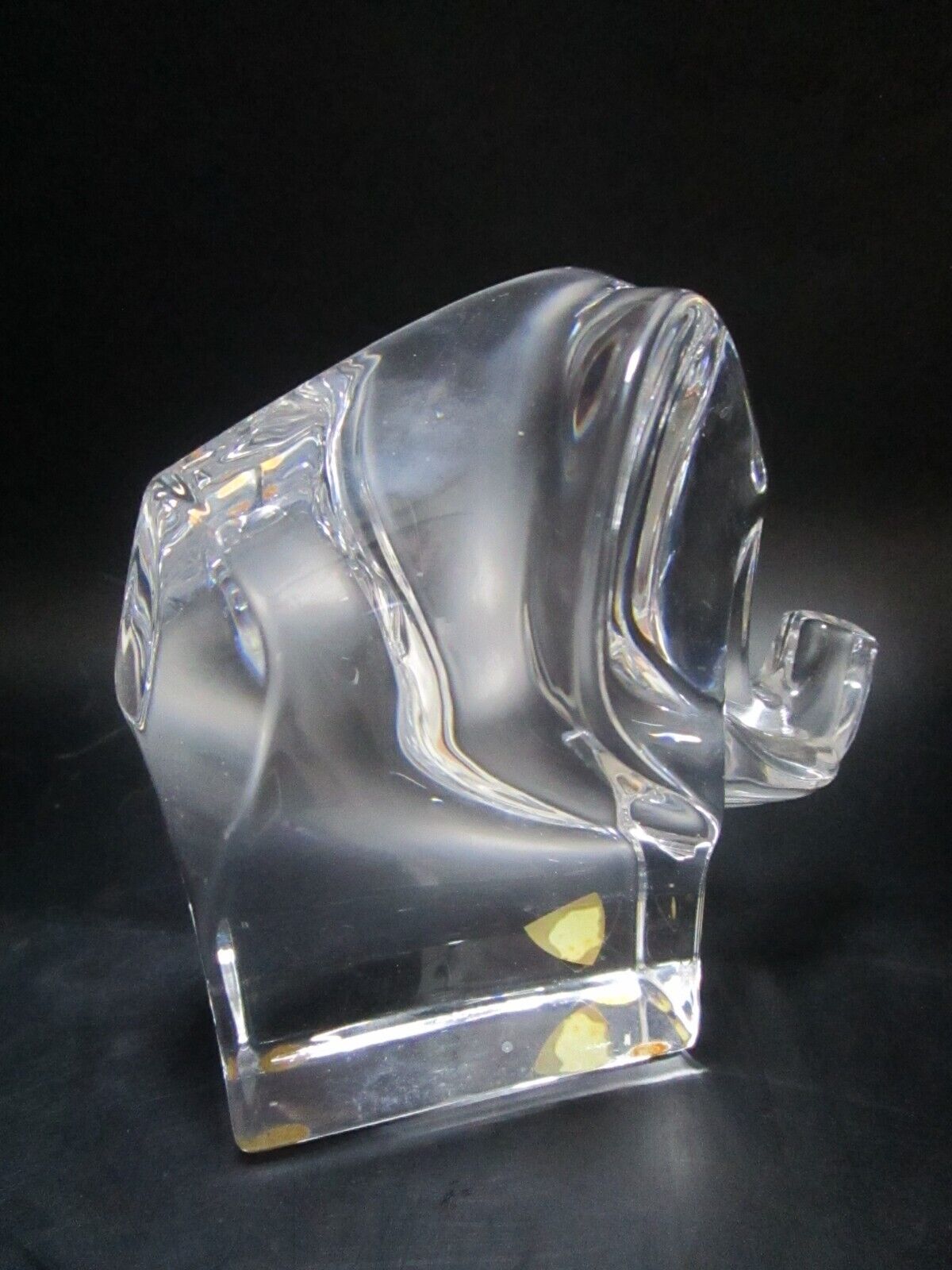 Elephant Crystal Orrefors 4 x 4" figurine paperweight Sweden