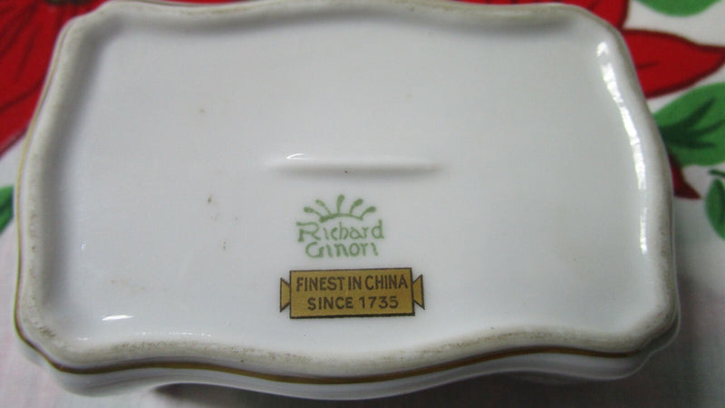 Ginori Italy Floral Pill Box   Vanity