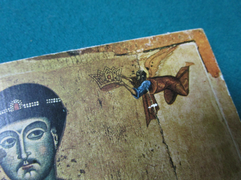 Icon Green Bizantine King On Board Transfer Wall Decor Tile 7 X 10"