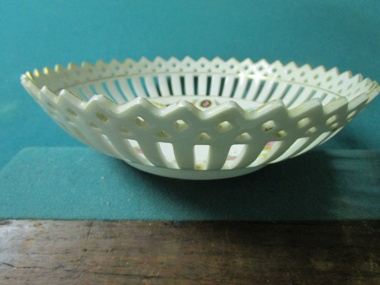 Vintage Schumann Germany RELISH TRAY round bowl LACED GARLANDS pick 1