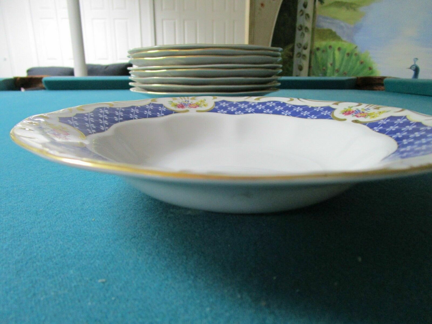 Zsolnay Hungary Salad/Dinner/Bread/Soup Plates Antoinette 1960s ^^