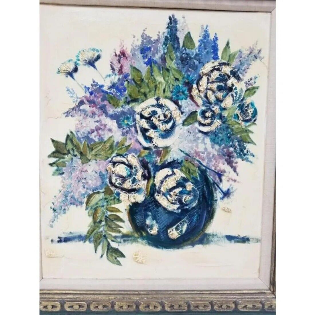 William Ray McCauley ORIGINAL OIL ON CANVAS CHILDREN FLOWERS PICK1