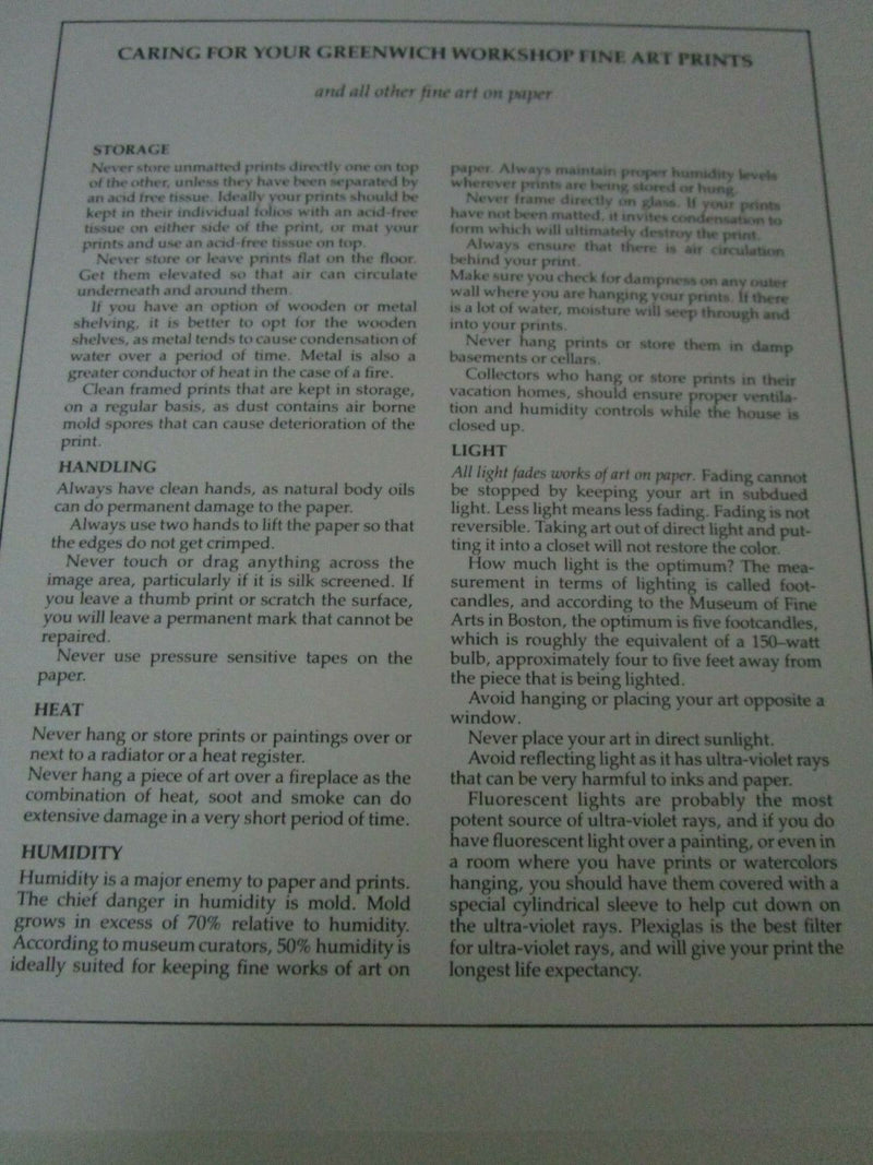 GREENWICH WORKSHOP CAMEO ORIGINAL PRINTS NEW PORTFOLIO MOSHULU SHIP NUMBERD RARE